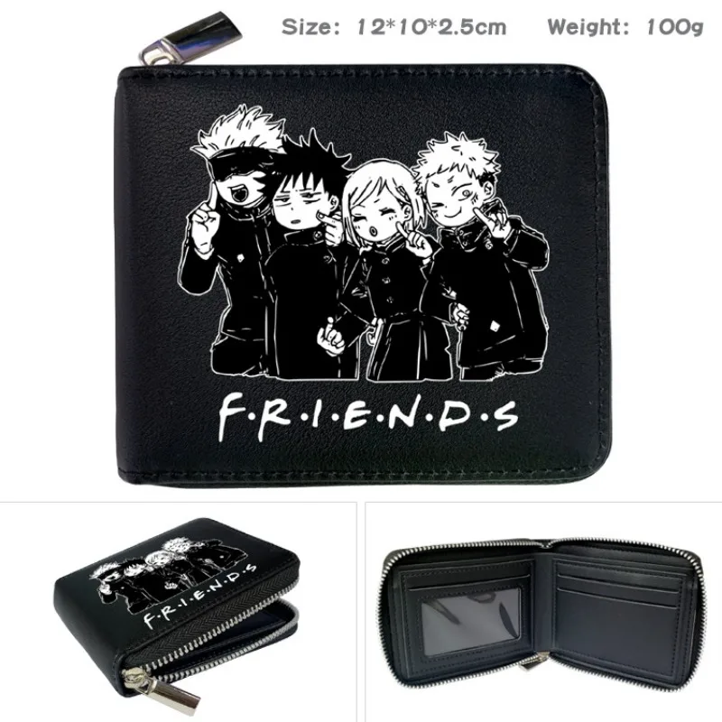 Cartoon Anime Jujutsu Kaisen Wallet Gojo Yuji Short Wallets Purse High Quality PU Leather Large Capacity Card Pack Birthday Gift