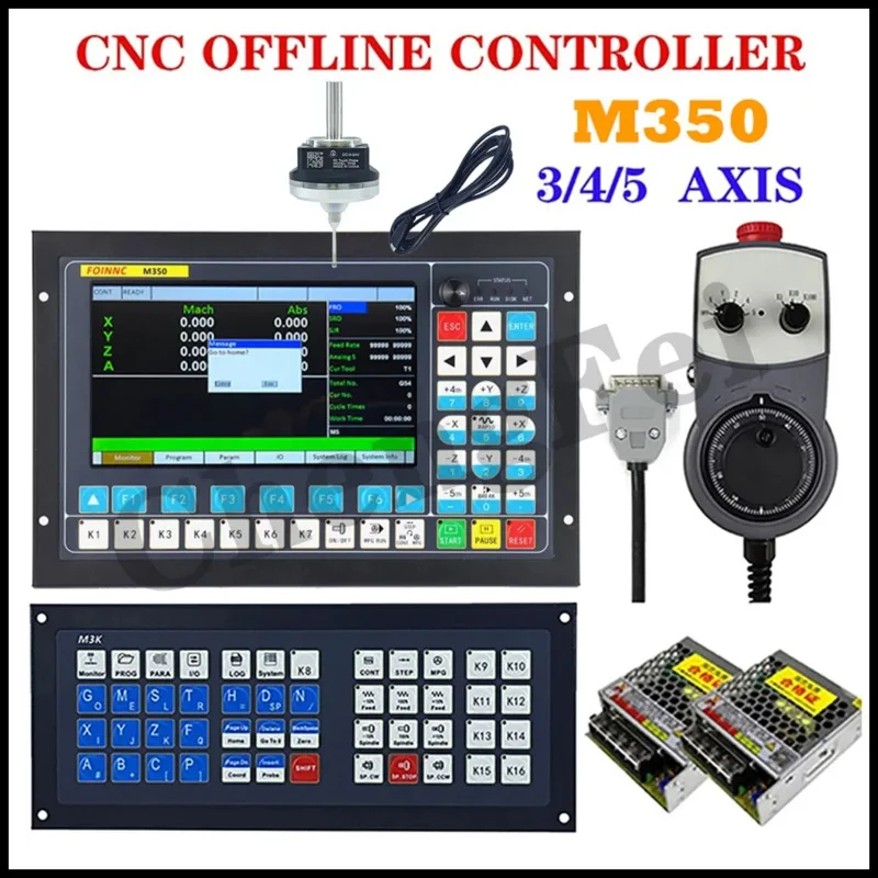 V2 DDCS EXPERT M350 5axis CNC Machining Controller 3axis 4axis Motion Control System ATC 3D Probe Extended Keyboard E-MPG