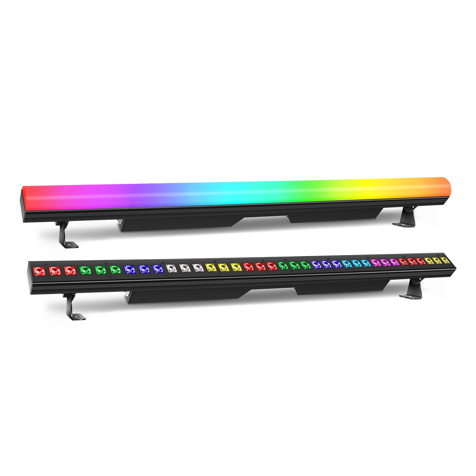 

VALAVA RGBW 4In1 Rainbow Curtain Effect Wash Light Bar Stage Light With DMX Control Wall Washer Lighting