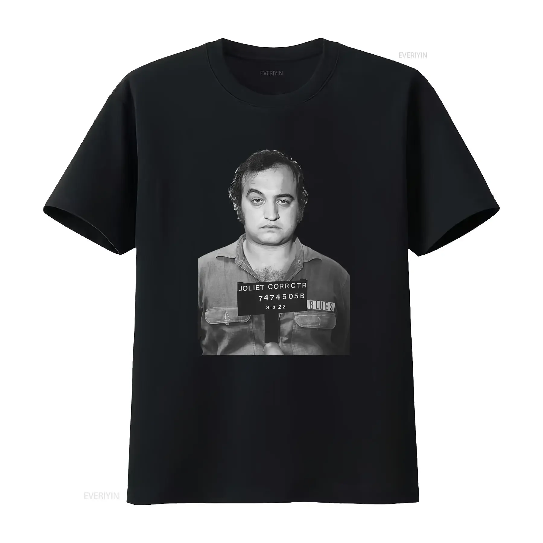 Vintage Retro Blues Brothers Mugshot Print Casual Streetwear T Shirt vintage Washed designer clothes Breathable homme