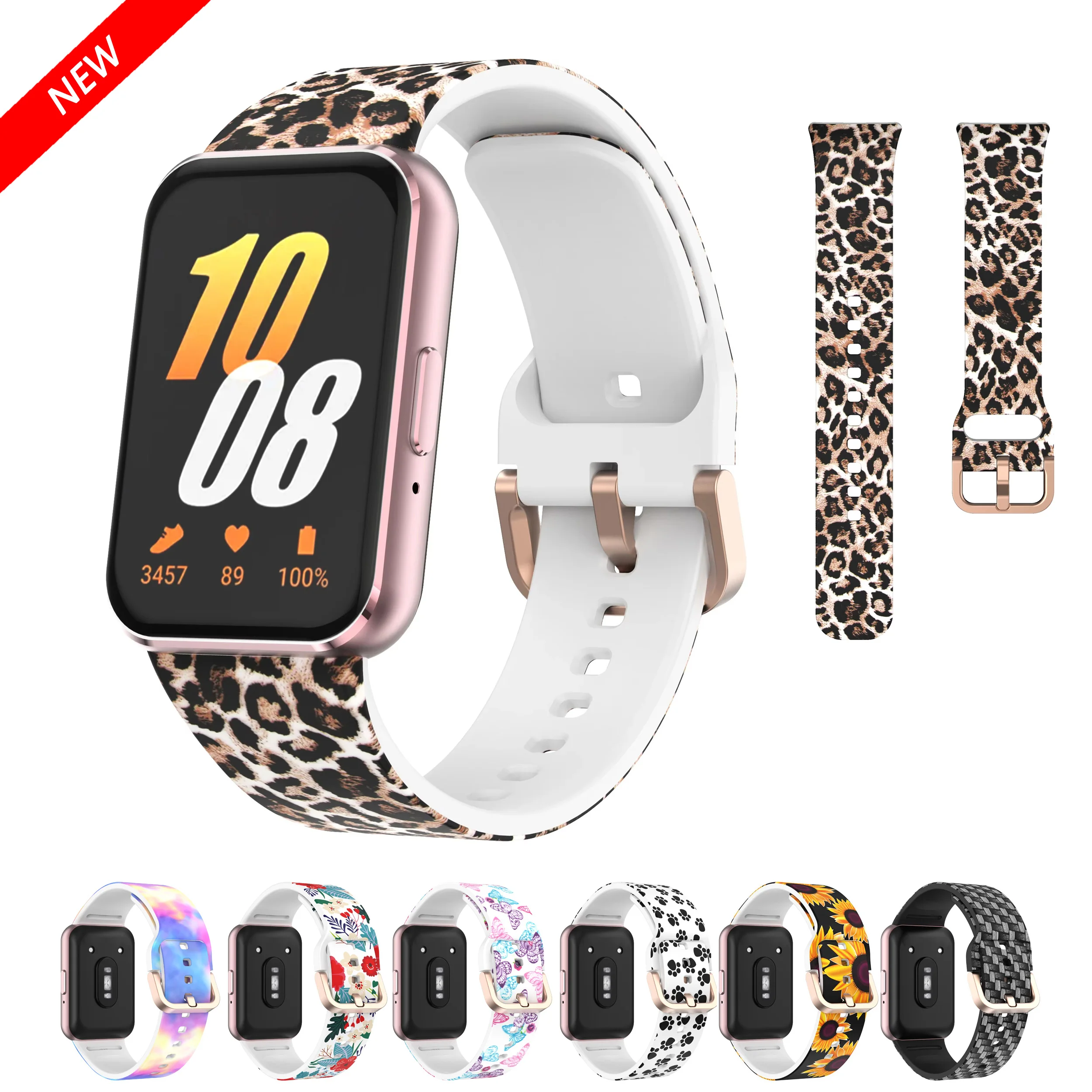 حزام سيليكون مطبوع لملحقات حزام Samsung Galaxy Fit 3، سوار مطاطي رياضي لفرق Samsung Galaxy Fit3 #1