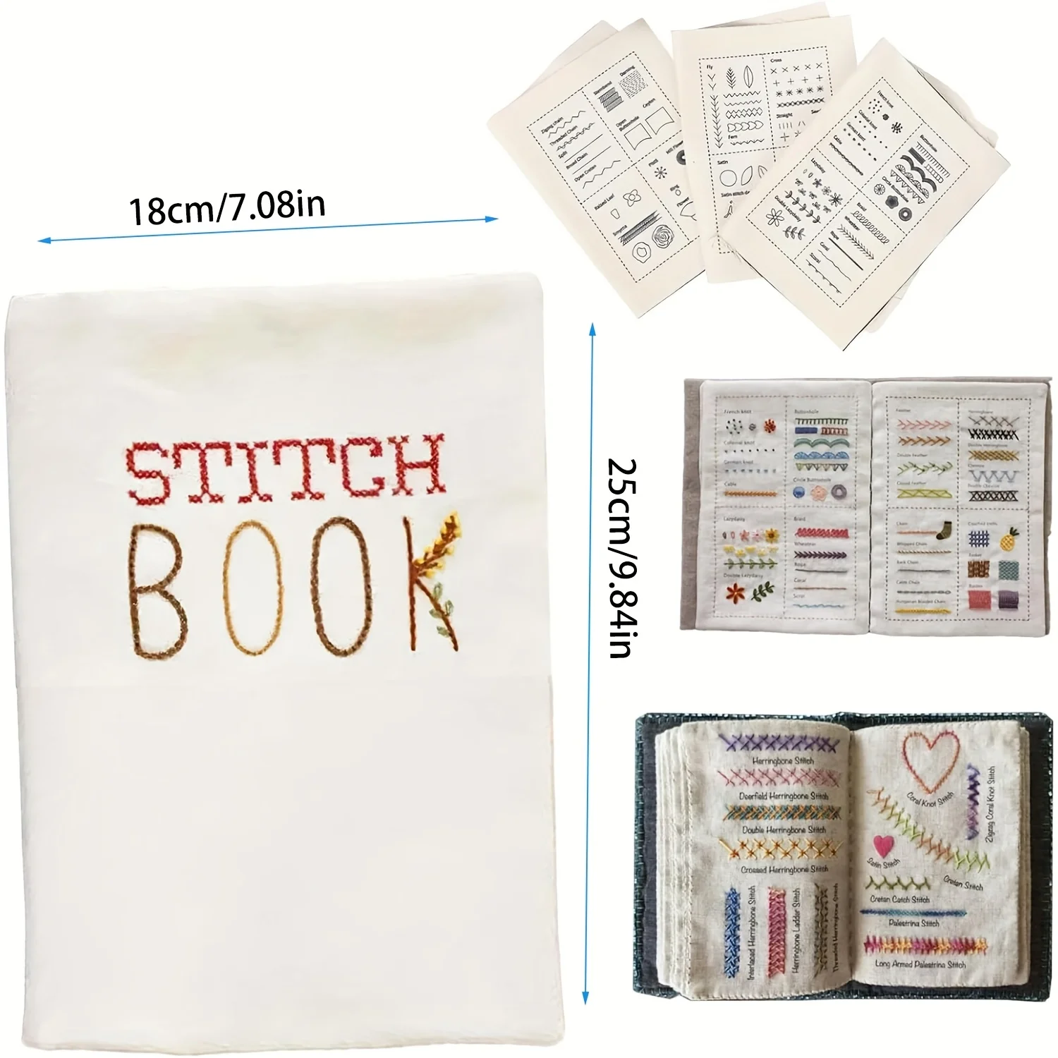 

Набор для вышивания для начинающих: 10 шагов, 10 узоров, холст цвета слоновой кости, прозрачные схемы, номерные нитки, цветовая палитра, вышивка крестом, гобелен с цветочным узором