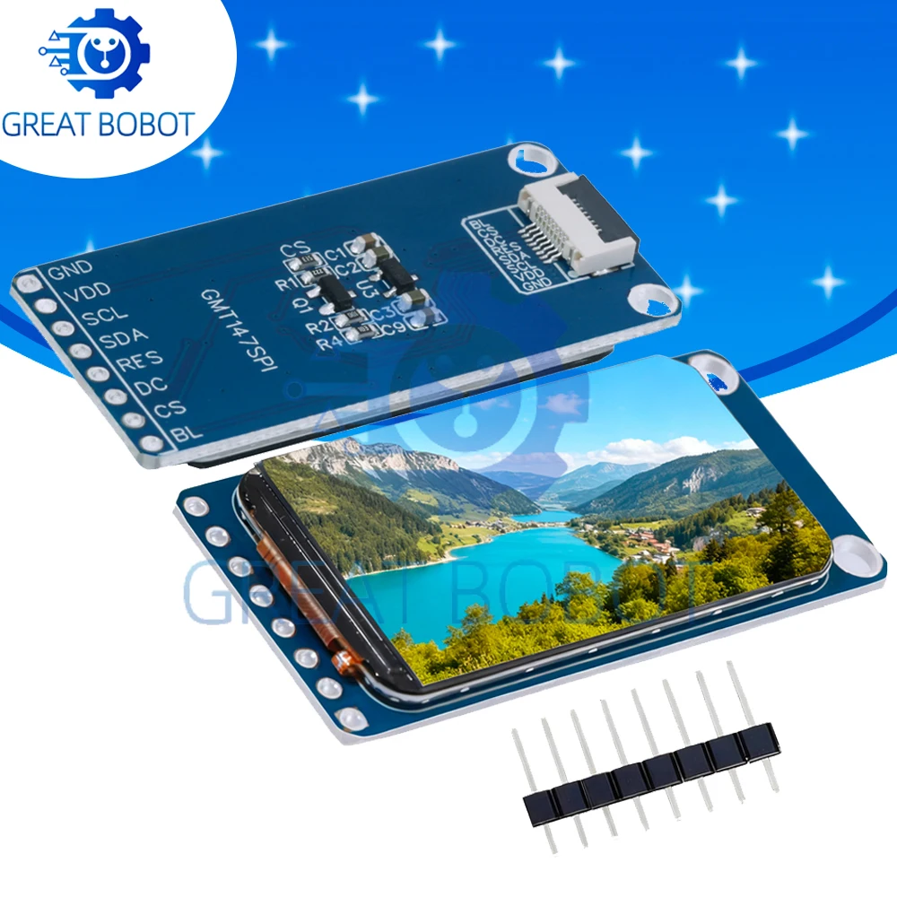Module d'affichage LCD TFT HD IPS de 1,47 pouces avec résolution 172 × 320, contrôleur ST7789 et interface SPI 3,3 V