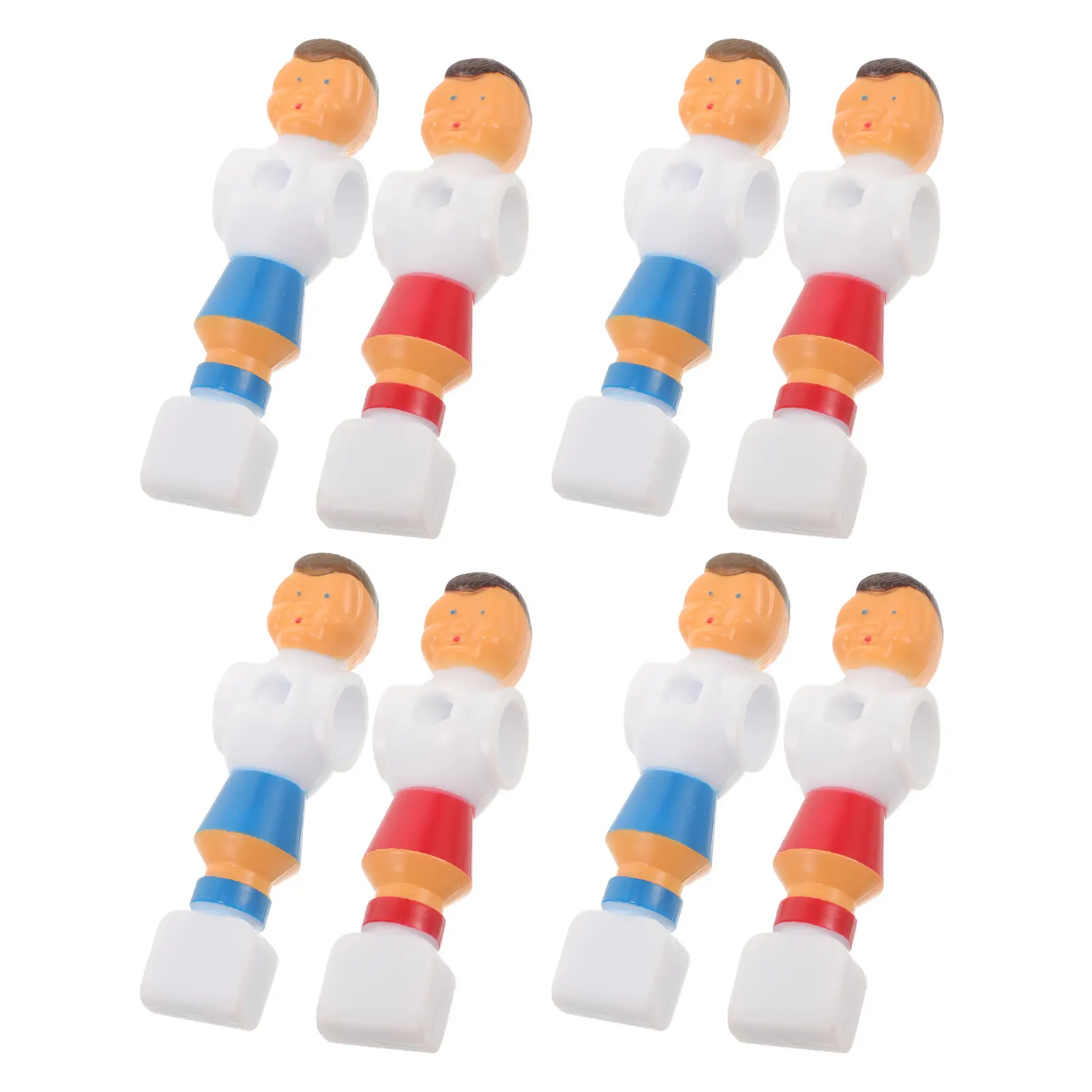 

8Pcs Foosball Table Soccer Player Figures Colorful Replacement Parts for Tabletop Football Game Football Action Pieces Home
