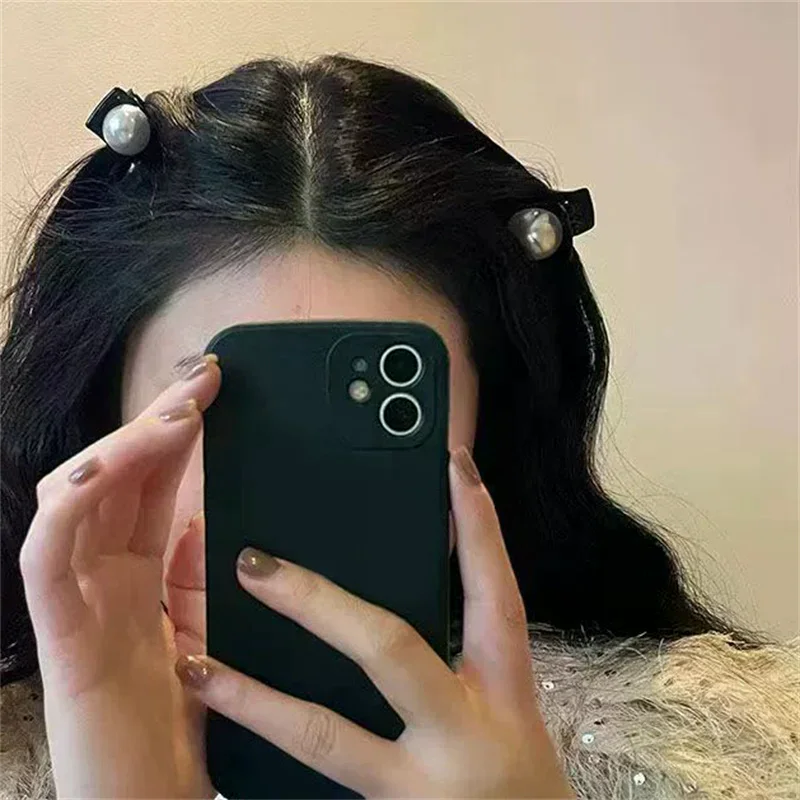 Hair Clips 2PCS French Vintage Pearl Small Hairpin Light Luxury Bangs Hair Claw Pins Women Barrettes