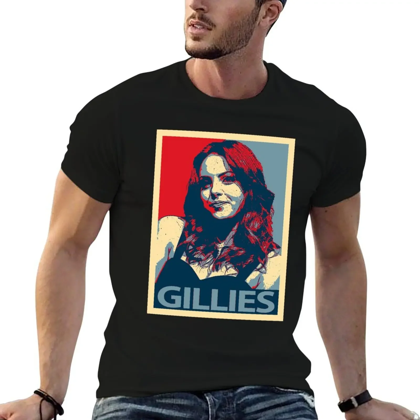 Liz Gillies T-Shirt basketball graphic tees oversized Men's cotton t-shirt