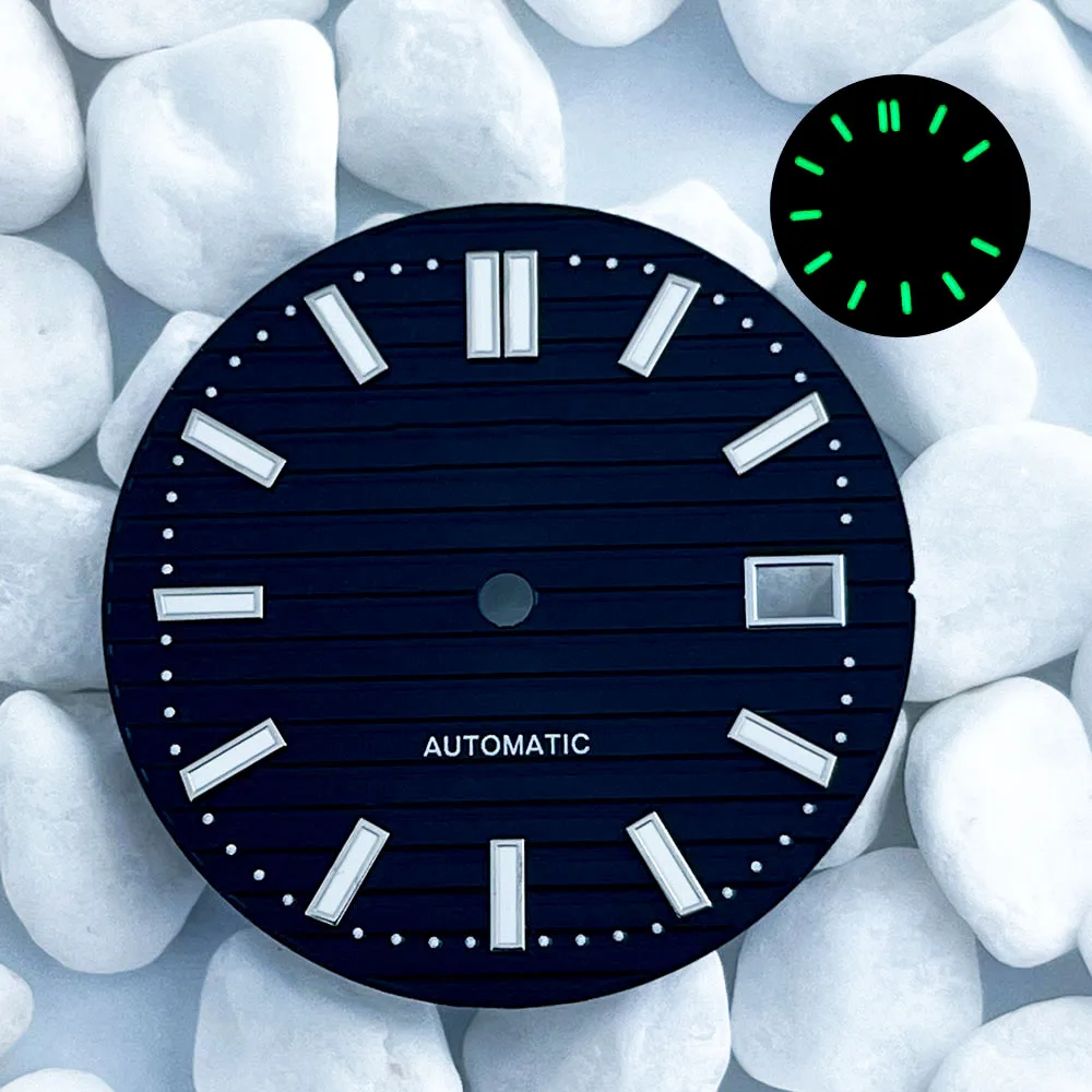 NH Dial 35 29.5mm dial Green luminous date calendar for NH automatic mechanical 36/35 movement NH dial accessories