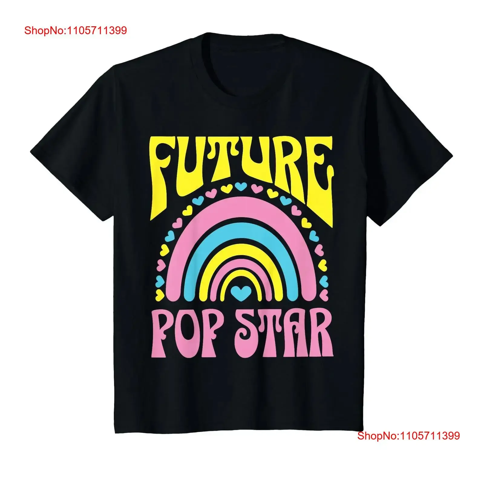 Future Pop Star Bright Retro Rainbow Stars Training T Shirt long or short sleeves vintage Washed Soft designer clothes homme