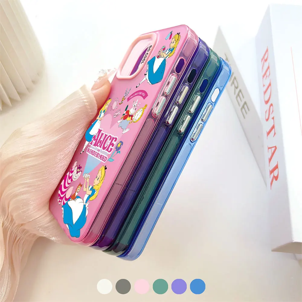 Cheshire Cat Alice in Wonderland Phone Case For iPhone 14 15 16 13 12 11 Pro Max 7 8 Plus X XR XSMax Cool Laser Matte Cover image 6