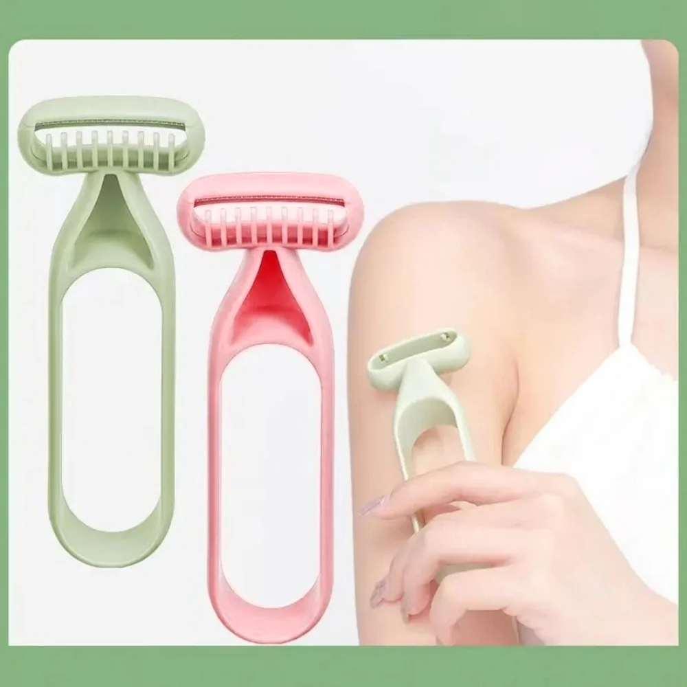 Non-Sensory Anti-Slip Manual Razor Armpit Leg Hair Removal Personal Body Shaver Hair Removal Trimmer Bikini Pubic Grooming Tool