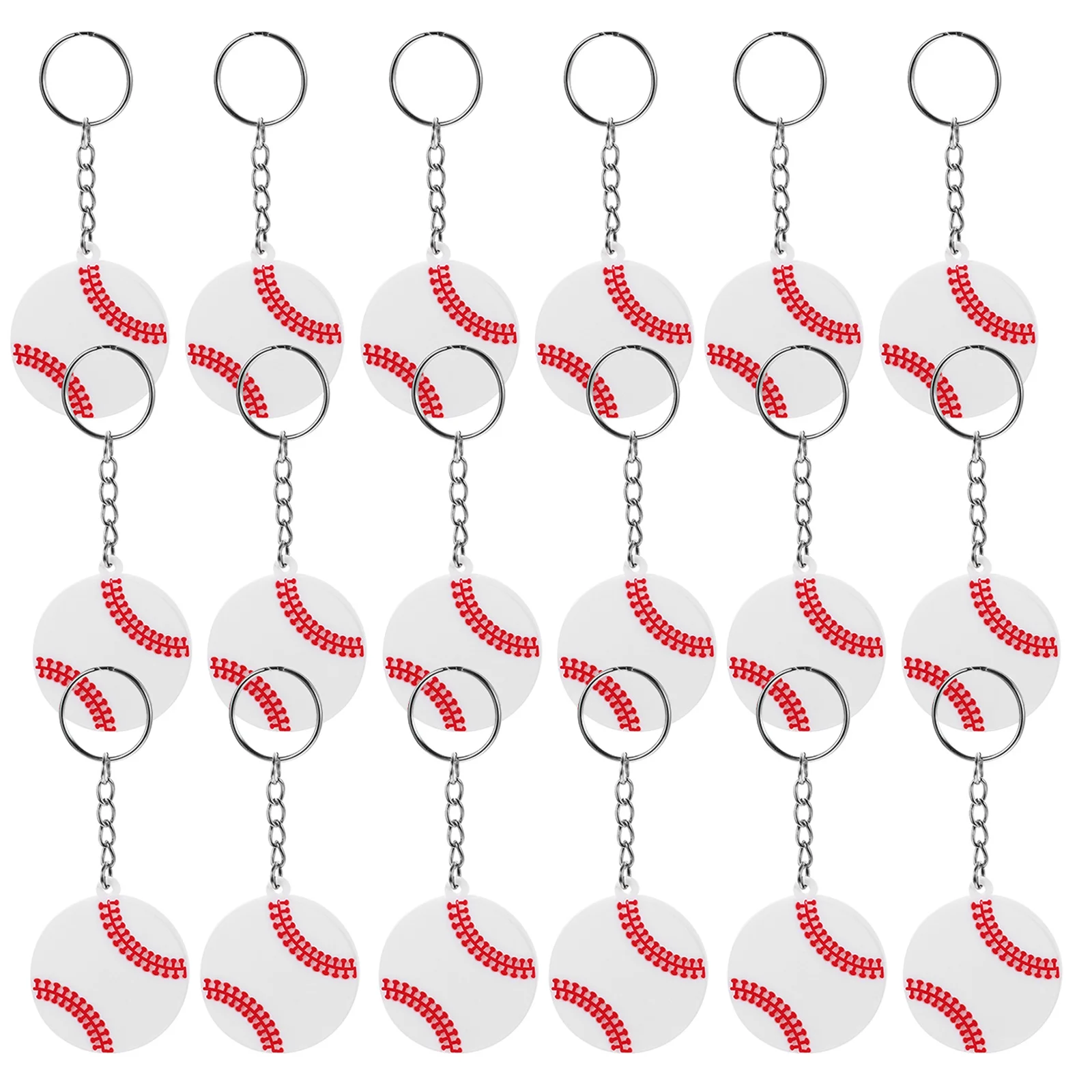 

20Pcs Volleyball Keychains PVC Sports Key Pendants Bulk Volleyball Charms Key Rings for Backpacks Party Favors