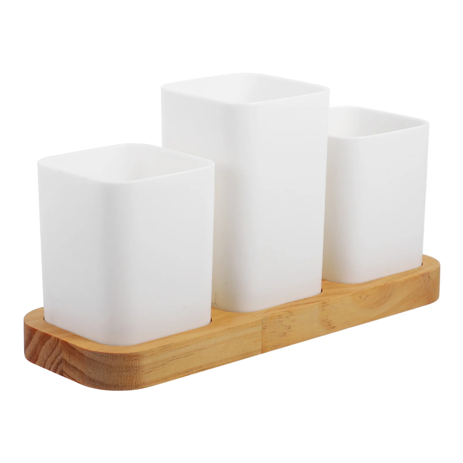 

Chopstick Spoon Holder 3 Pieces White Pine Wood Kitchen Cutlery Storage Box Organizer Utensil Case Cutlery Storage