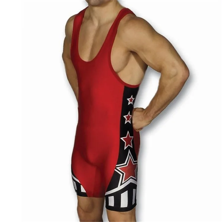 Wrestling Singlet Bodysuit Leotard Outfit Underwear GYM Sleeveless Triathlon PowerLifting Clothing Swimming Running Skinsuit