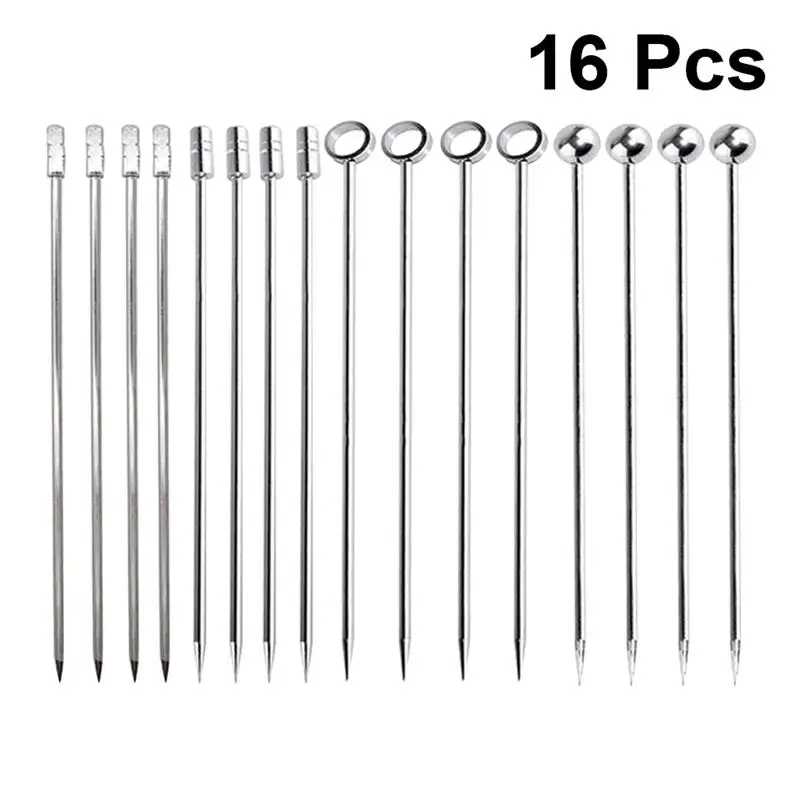 Appetizers Fruit Sticks Appetizer Stainless Steel Skewers For Toothpicks Sticks Fruit Metal Toothpick Martini Stick Fancy