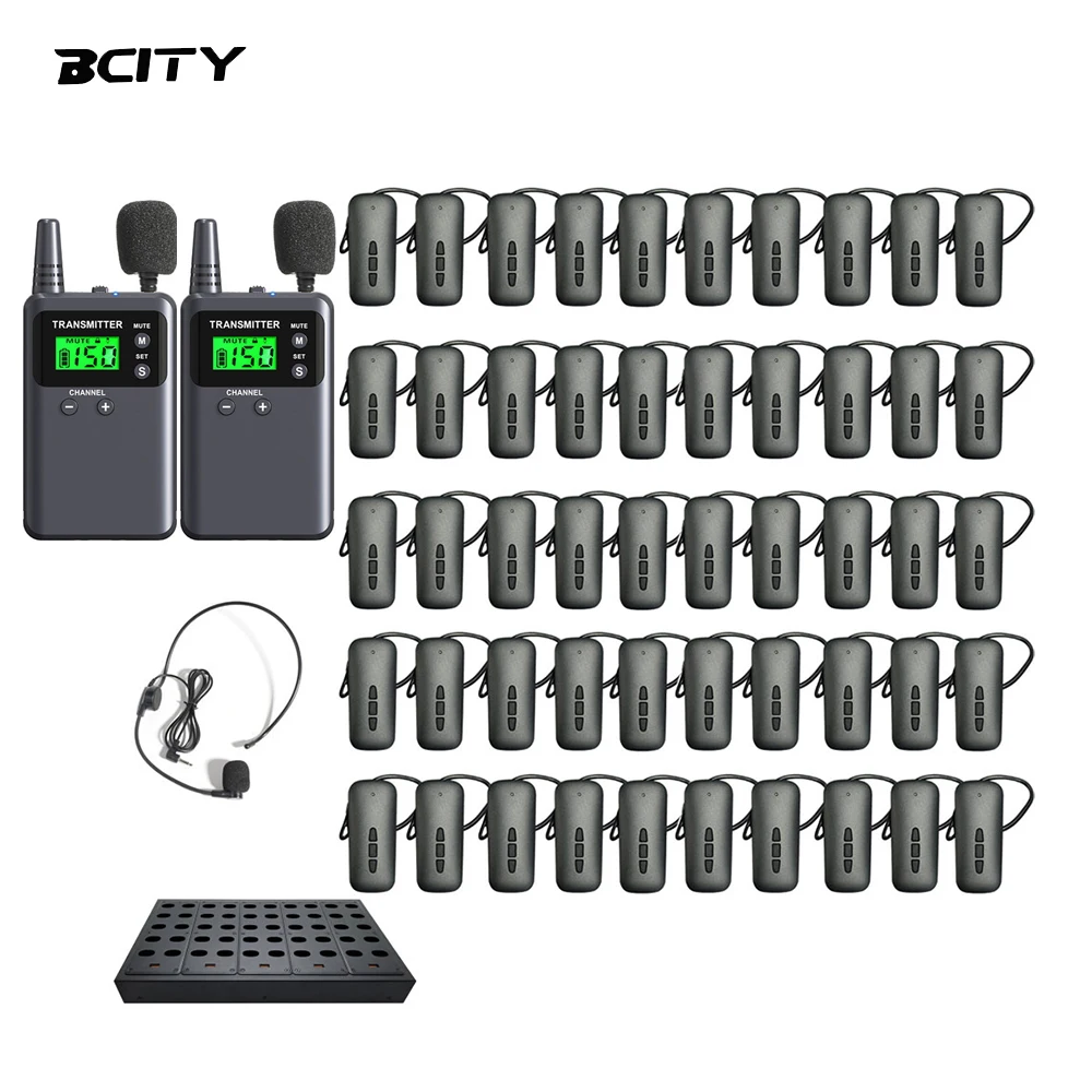 

BCITY Tour Guide System Anti-interference for Tourism Museum Church Conference Teaching Training Support 3 People to Explain