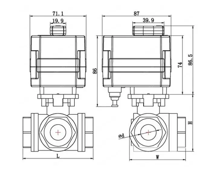 DN15 DN20 DN25 DN32 DN40 DN50 Electric Stainless Steel Ball Valve DC5V DC12V DC24V AC220 Motorized Ball Valve