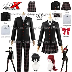 Game Amamiya Ren Kasumi Yoshizawa Cosplay Costume Wig Men Women School Uniform Halloween Coat Party Black Uniform Set