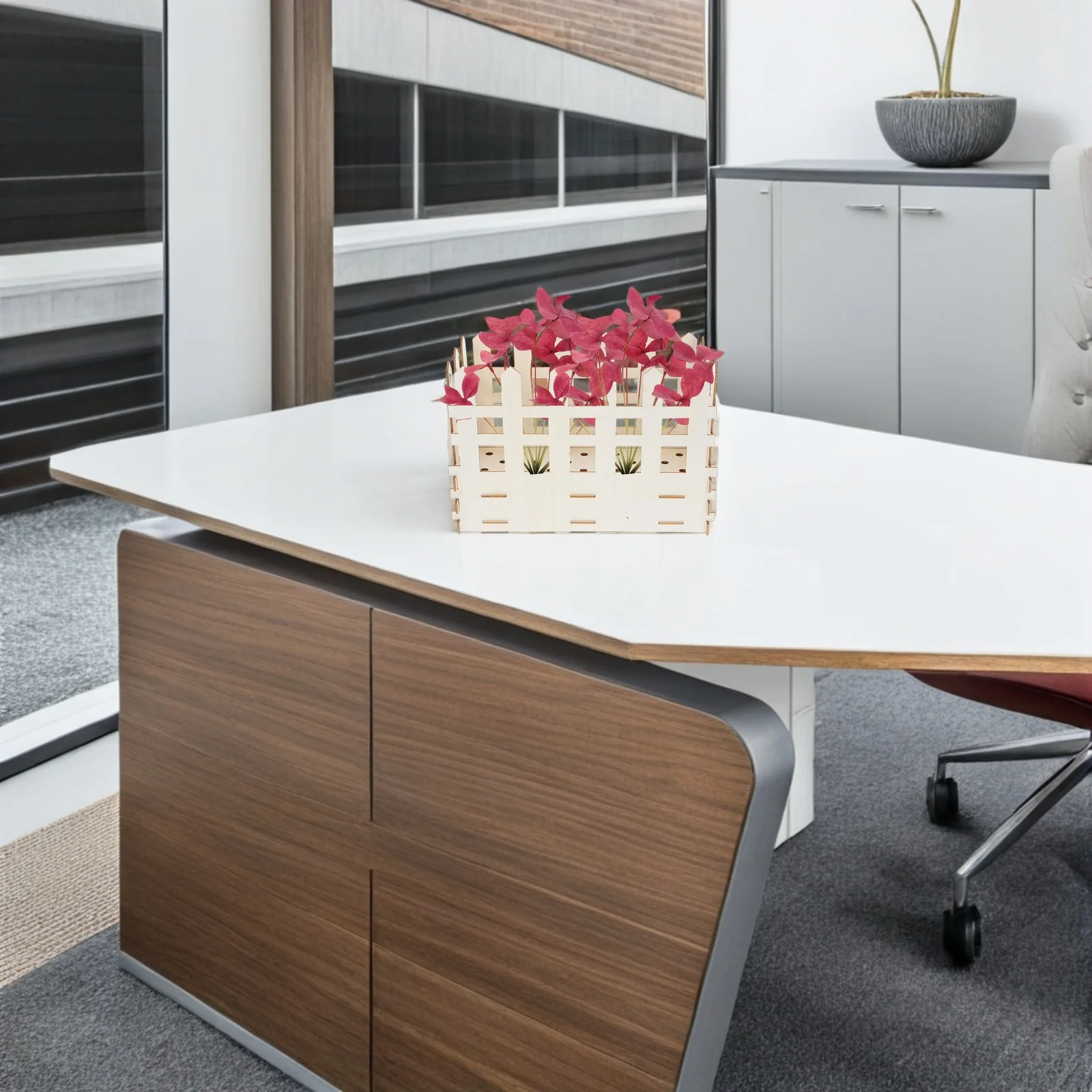 

Decorative Wooden Rustic Table Centerpiece DIY Assembly Set for Fresh Dried Flowers Home Office Decor Stable