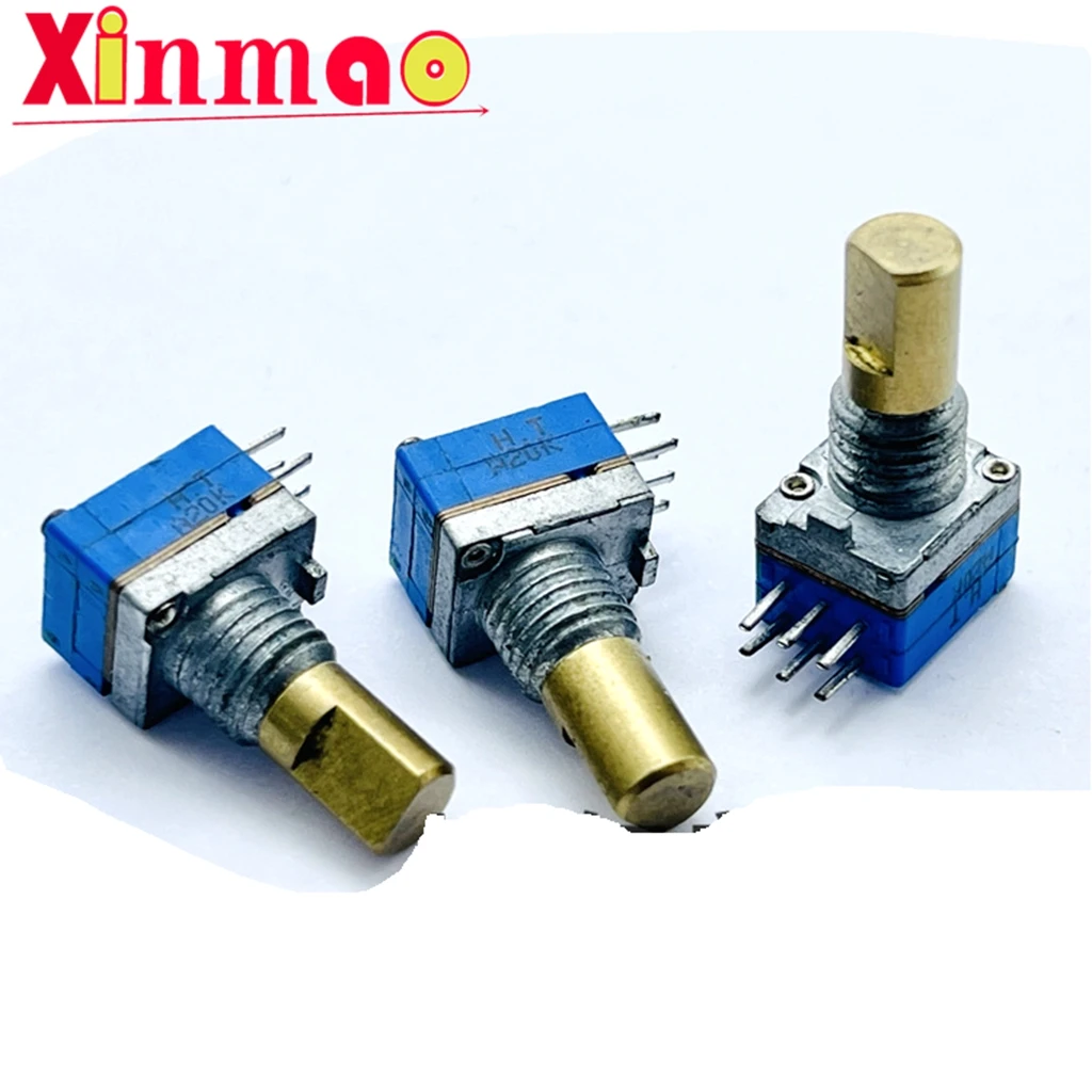 H. T precision dual potentiometer walkie talkie volume adjustment smooth hand feel 6-pin A20K shaft length 12mm