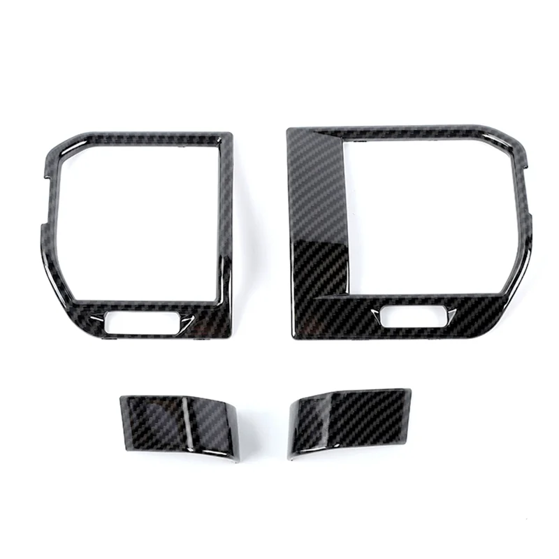 Center Console Air Conditioning Vent Trim for Ford F150 2021 2022 2023 Interior Accessories (ABS Carbon Fiber)