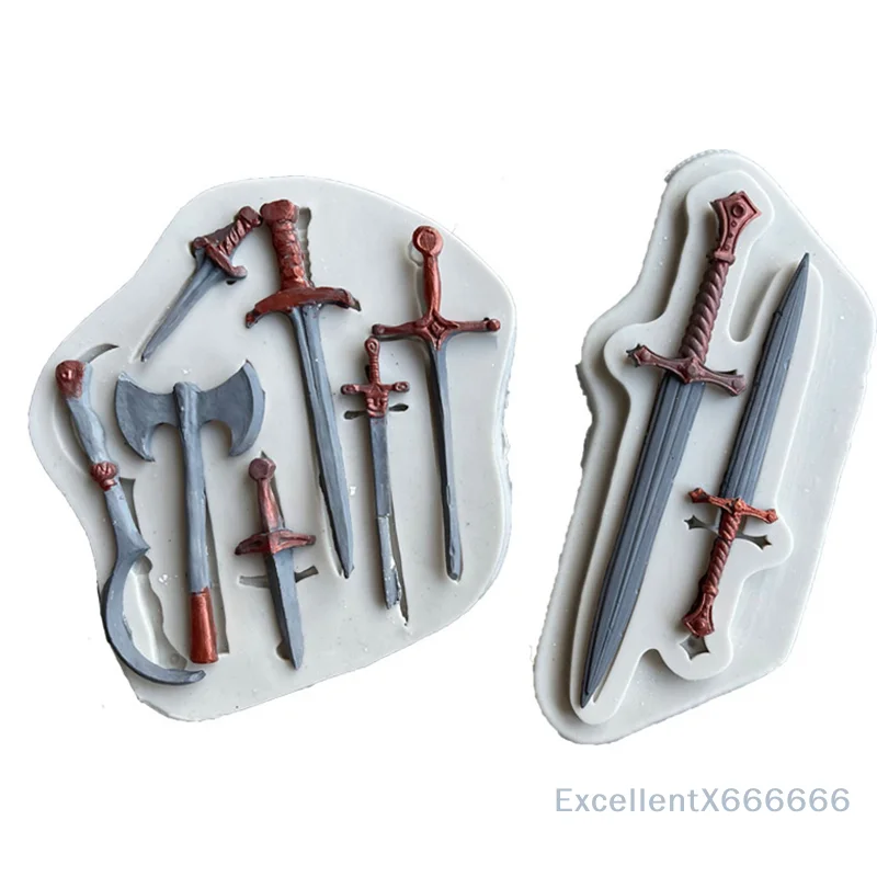 

Sword Silicone Mould For Cake Decorating Cupcakes Sugarcraft Cookies Crafts Cards And Candies Fondant Mold