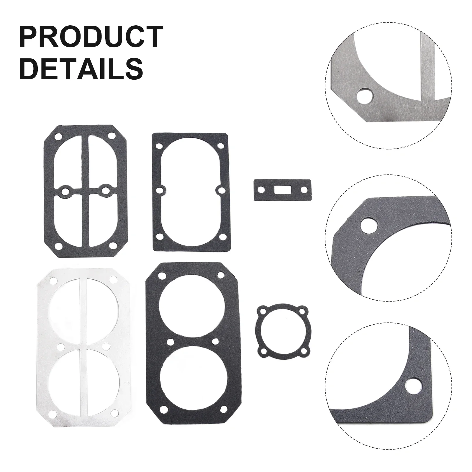 6pcs Air Compressor Cylinder Head Base Valve Plate Gaskets Washers Aluminium Pad Air Compressors Air Pump Accessories Air Tools