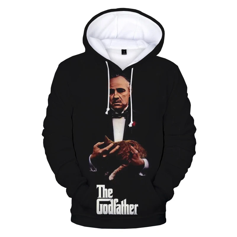 جديد The Godfather ثلاثية الأبعاد طباعة هوديي الرجال النساء موضة الشارع الشهير هوديس البلوفرات المتضخم قمصان سويت شيرت بقلنسوة رجل بلايز الملابس