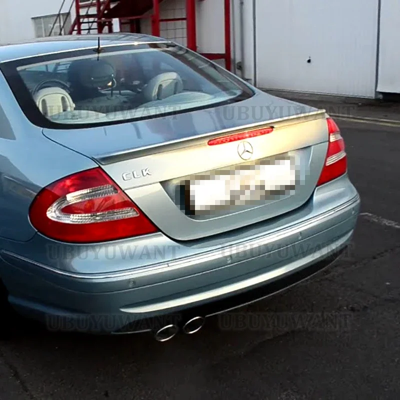 For Benz W209 CLK200 280 350 55 63 Car Trunk Spoiler Carbon Fiber/FRP Auto Rear Trunk Wing Accessories Spoiler 2004-2007