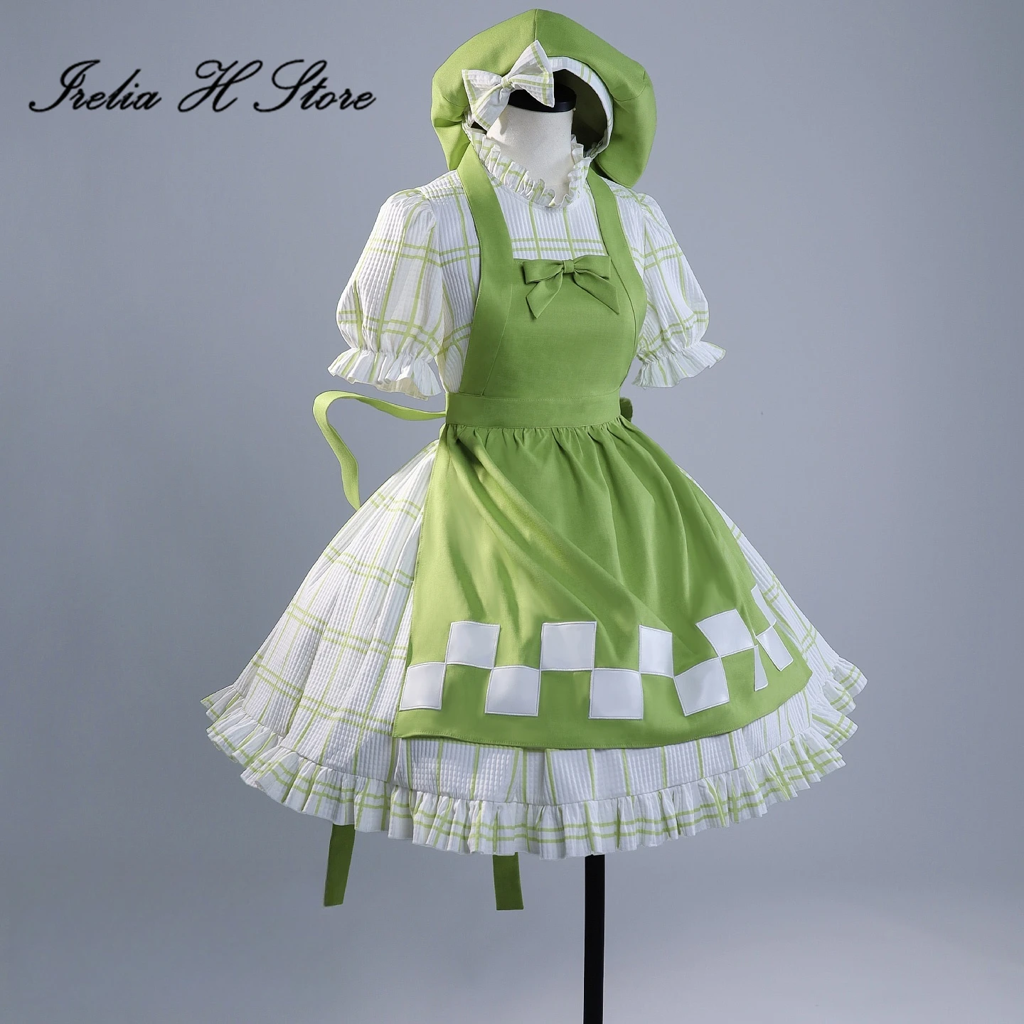 

Irelia H Arknights Amiya Cosplay Costume Game Amiya Green dress Halloween Costumes Female