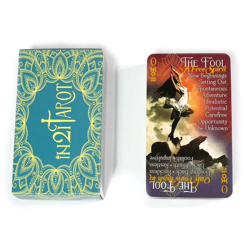 IN2IT-Tarot Cartões para Aprendizagem Iniciante, 78 Cartões Oracle, 78 Cartões, 10.3*6cm