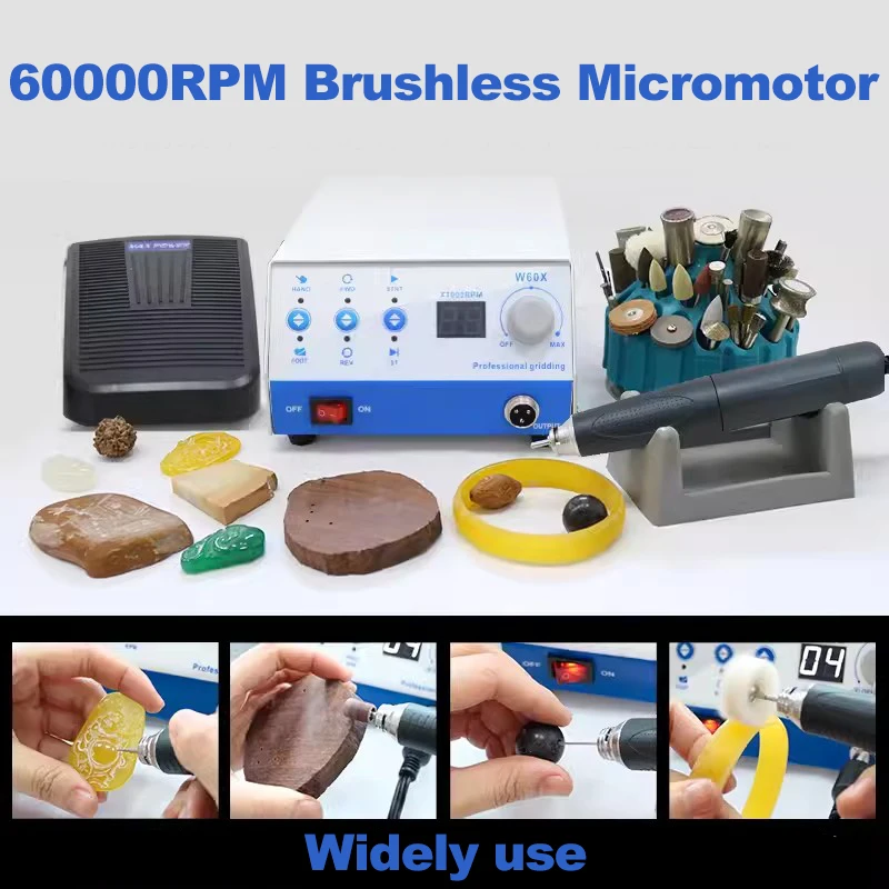 Strong 60000 RPM Micromotor for Jewelry Tools & Equipment 60000RPM Brushless Micro Handpiece
