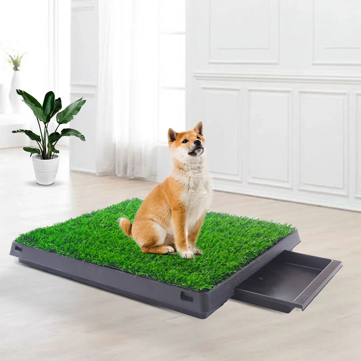 Outdoor Dog Toilet Pet Loo Waterproof Non-Slip Washable artificial turf environmental Pet toilet dog potty with drawer