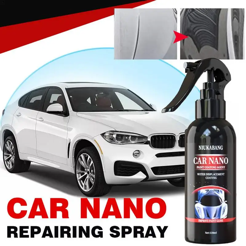 Aerosol de reparación Nano para coche, agente de recubrimiento de vidrio, reduce la intemperie, la suciedad y los arañazos, detalles automáticos, esmalte de vidrio para coche