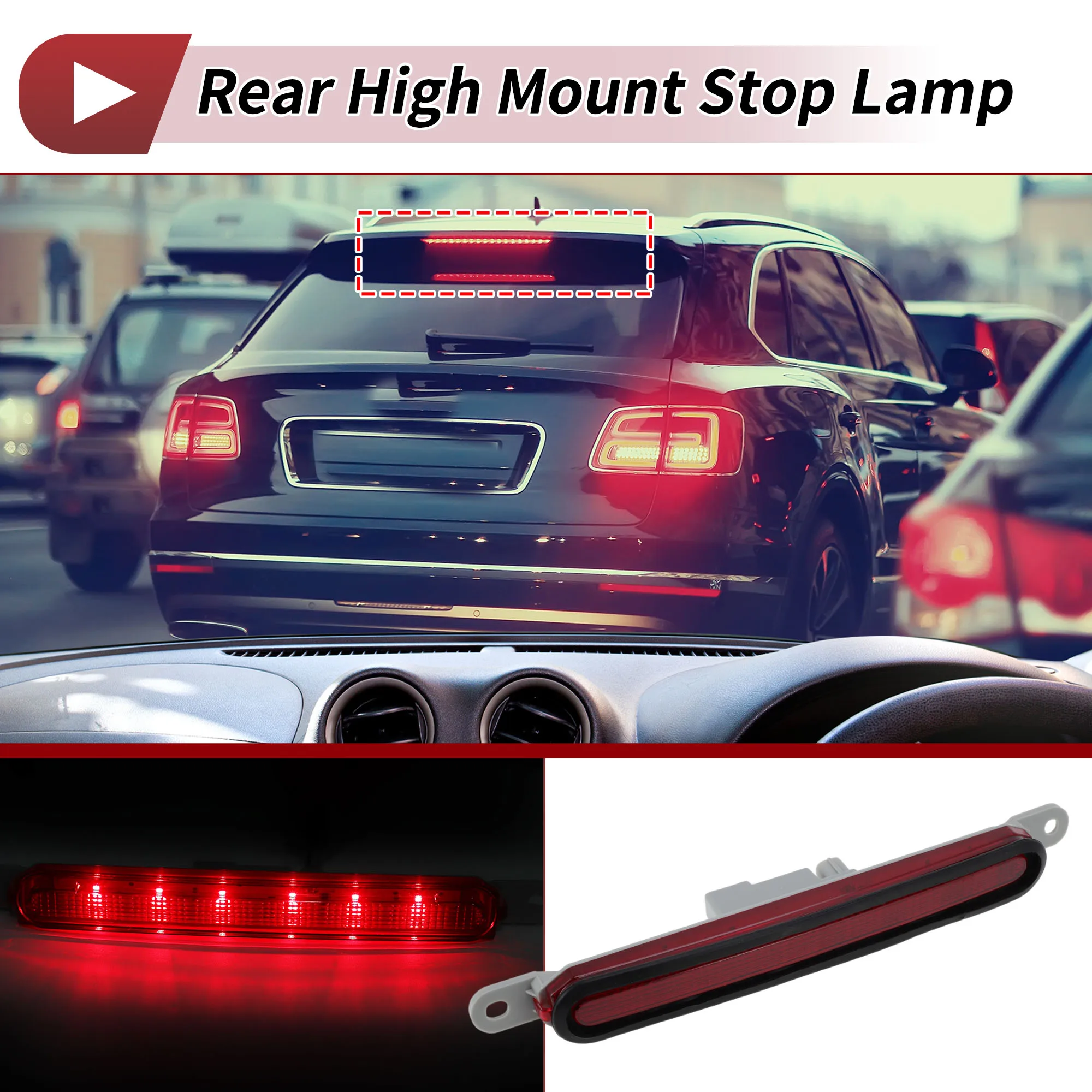 UXCELL Red LED Third Brake Light for Mitsubishi Lancer/Lancer Evolution No.8334A014