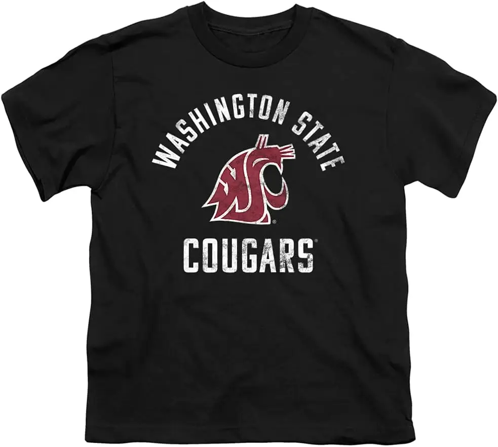 Washington StateOfficial Cougars Logo Youth Kids Boy/Girls T Shirt