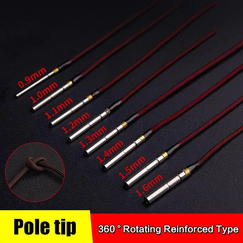 Fishing Rod Tip Line Rotatable 20Pcs 1.0MM 1.6MM DIY Emergency Repair Wire Kit for Fishing Enthusiast Travel Use