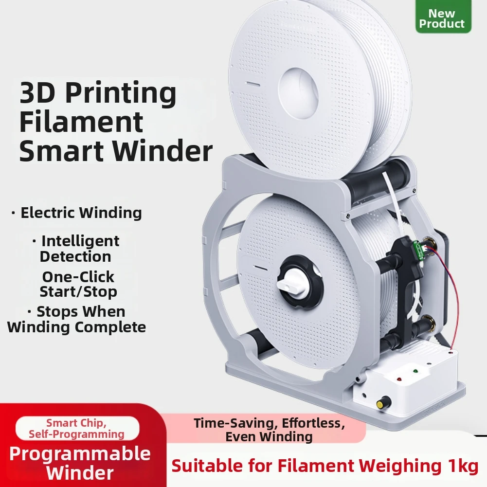 3D-Drucker Deckel-Wickelmaschine, 1kg Deckelwickler, Automatischer Stopp, Einstellbare Geschwindigkeiten, Programmierbare Intelligente Wicklung