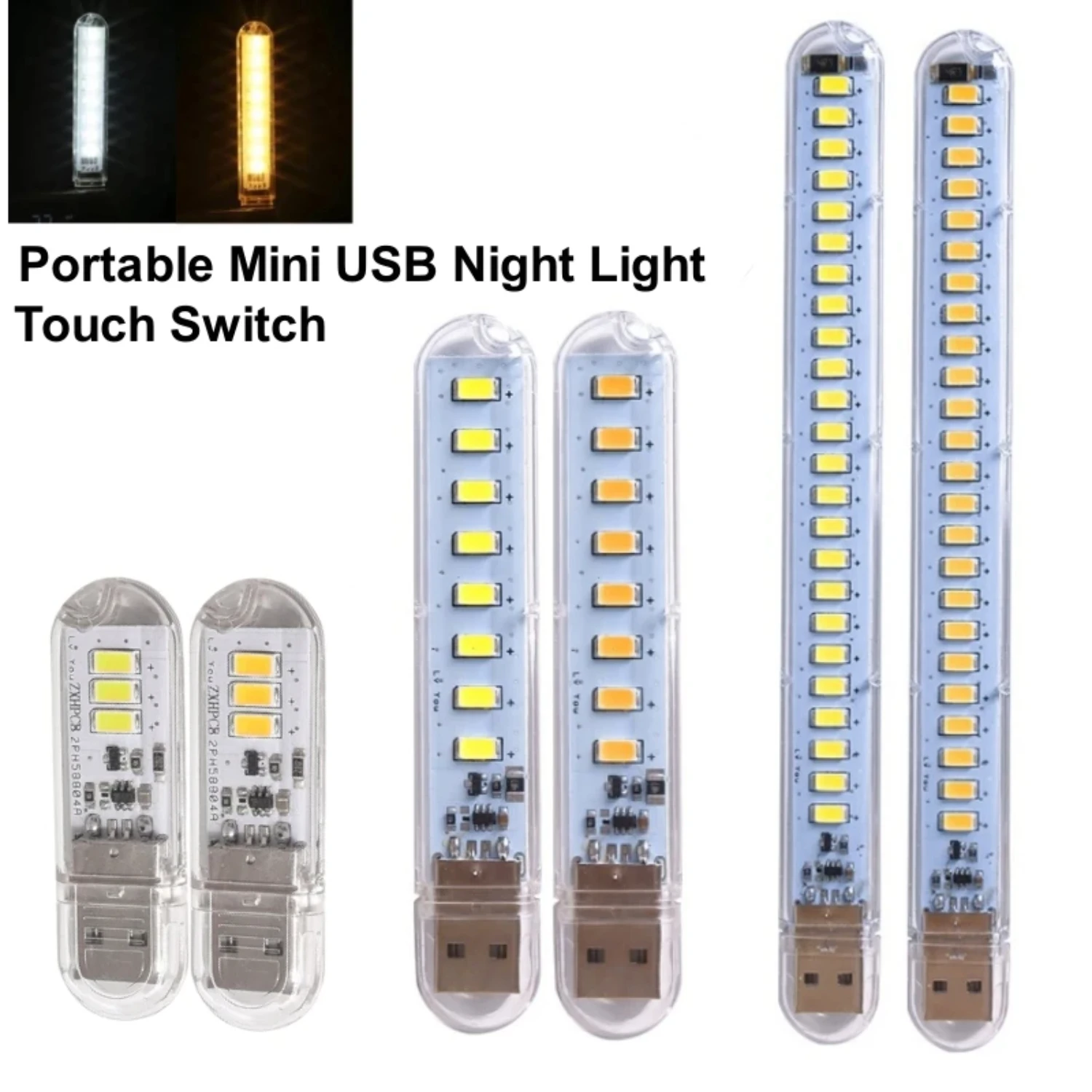 Ultra Bright Mini USB LED Night Light with Switch: Ideal Desk Lamp for Power Bank PC Notebook, Beside Light with 3-24 LEDs for R