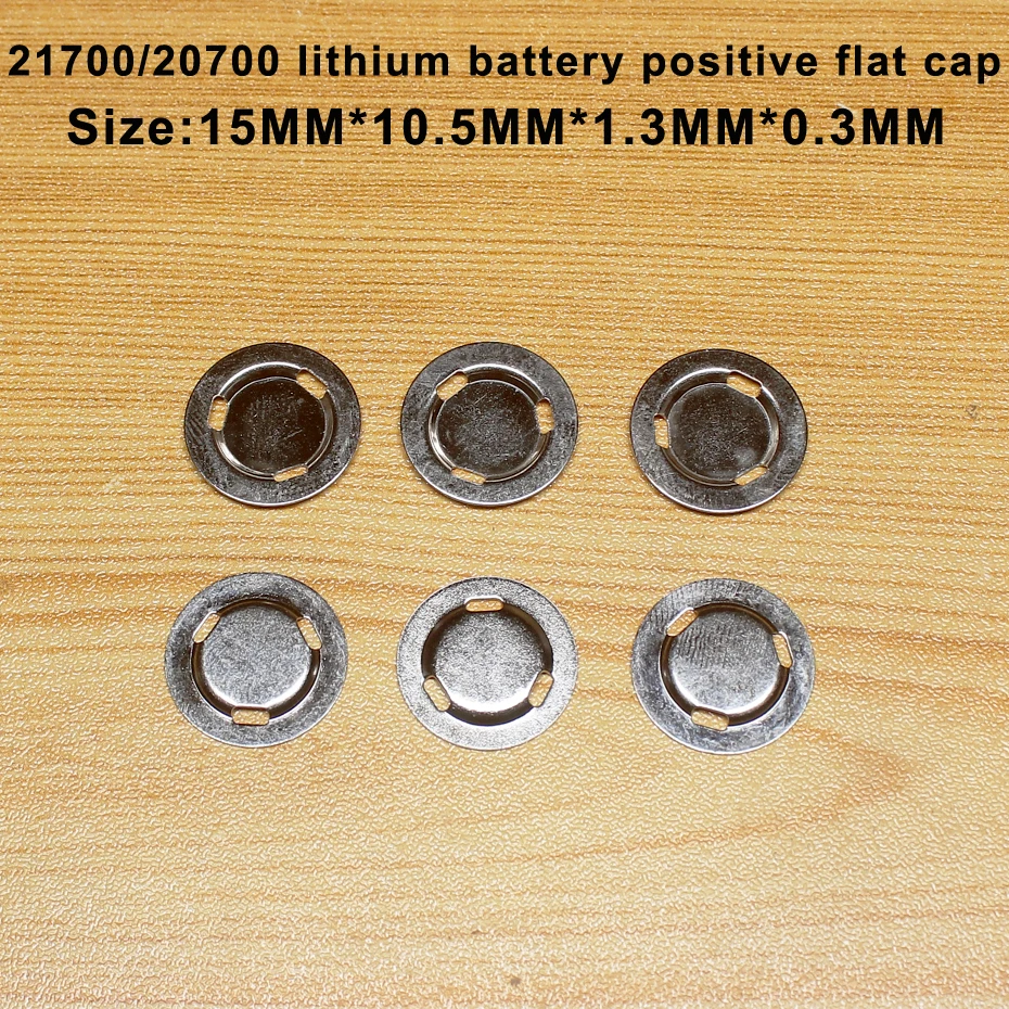 100pcs/lot 21700 Lithium battery can spot welding positive flat head cap Tip cap battery insulation pad spacer accessories