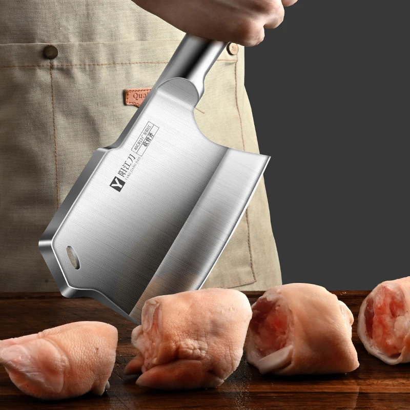 Kitchen knife Stainless steel axe chopping knife thickening chopping knife for household use large bone knife for commercial use