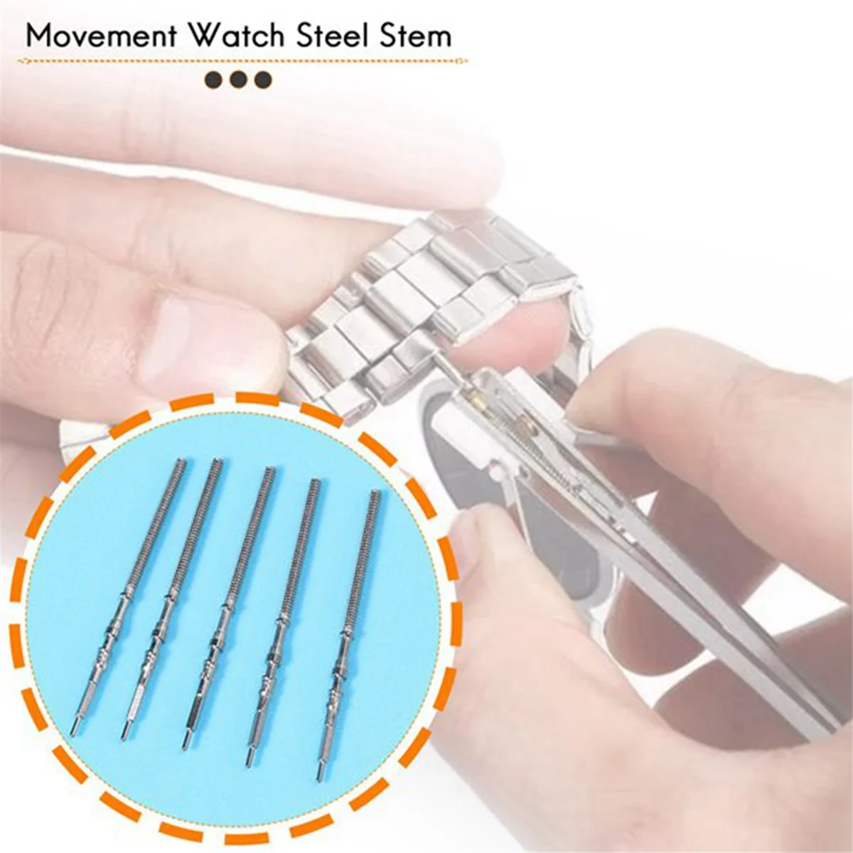 20Pcs Movement Watch Steel Stem Crown Kit Watch of Parts NH35 NH36 NH38 NH39 Movement Watch Stem Spare Parts