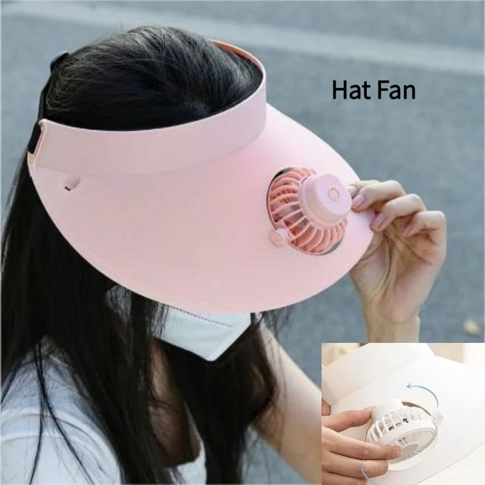 

2025 Fan Sun Cap High Wind Speed Large Air Volume Fashionable and Portable USB Charging with Multiple Adjustable Settings Gift