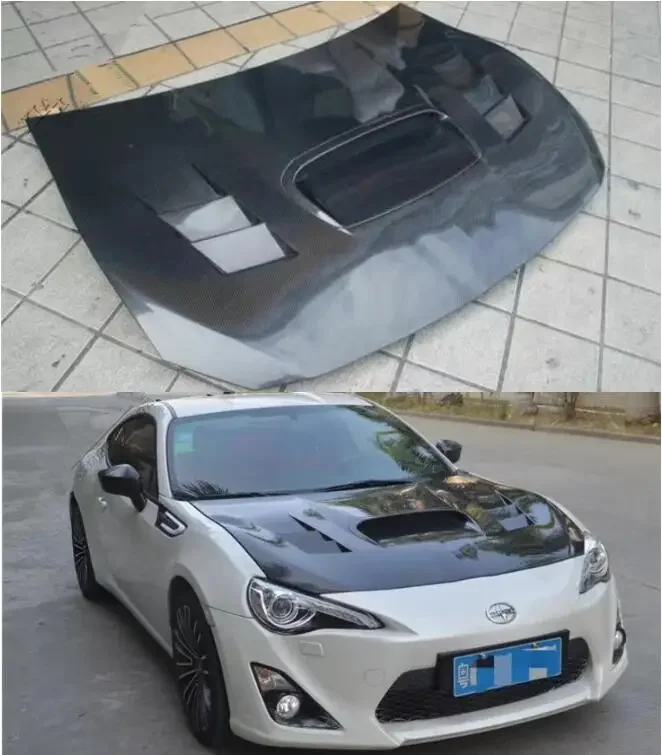 New！ Real Carbon Fiber Bonnet For Toyota FT86 GT86 Subaru BRZ 2012-2021 Front Engine Hood Vent Cover