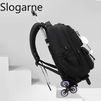 2026 Children Wheeled Backpack Students Schoolbag Rolling Backpacks Bag Kids School Trolley Bookbag Girls School Bag with Wheels 3
