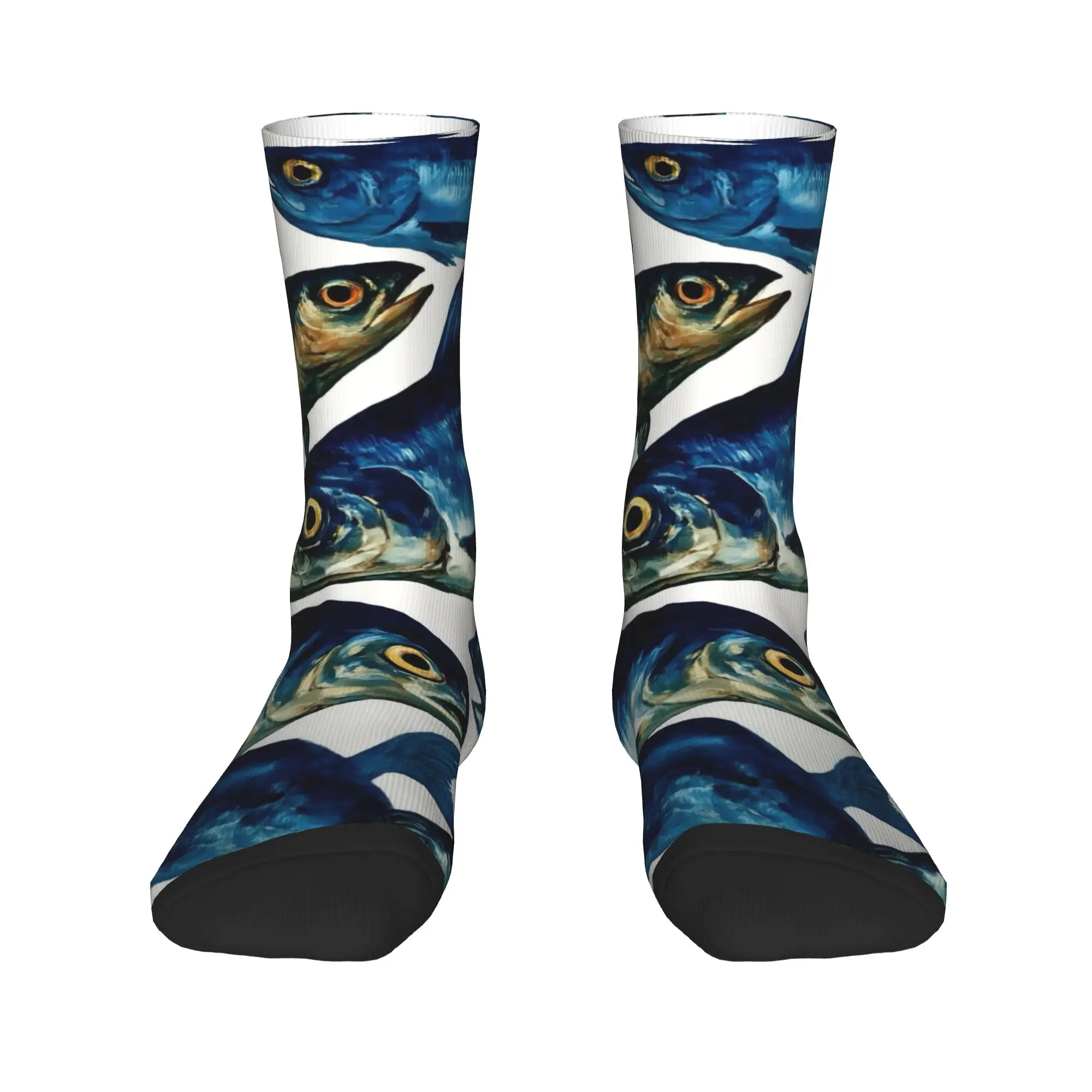 Fish Bait Socks Winter Colorful Printed Fish Fishing Pattern Stockings Harajuku Couple High Quality Socks Non Slip Socks