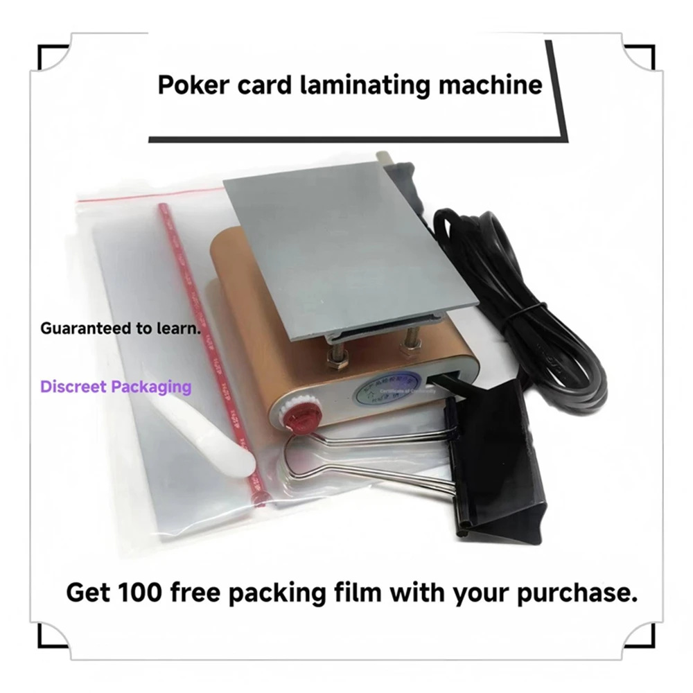

Portable Mini Playing Card Sealing Machine, Comes With 100 Sheets Of Plastic Packaging Films.