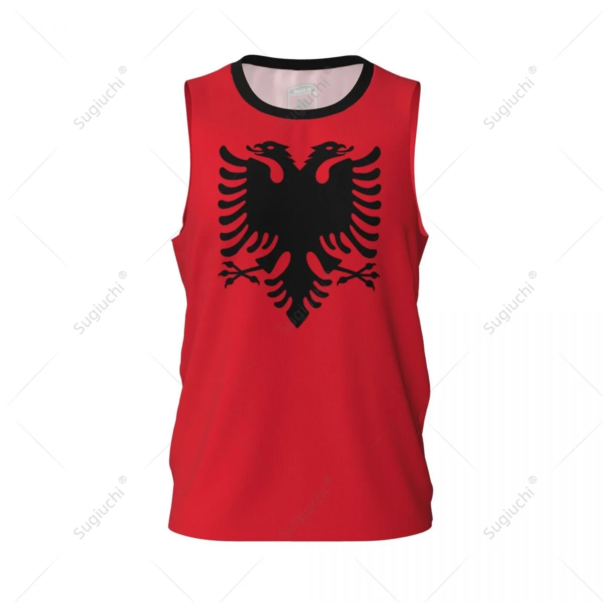 Albania Flag Men Basketball Sports Running Fitness Multifunction Sleeveless tshirt Exclusive Custom Name Nunber