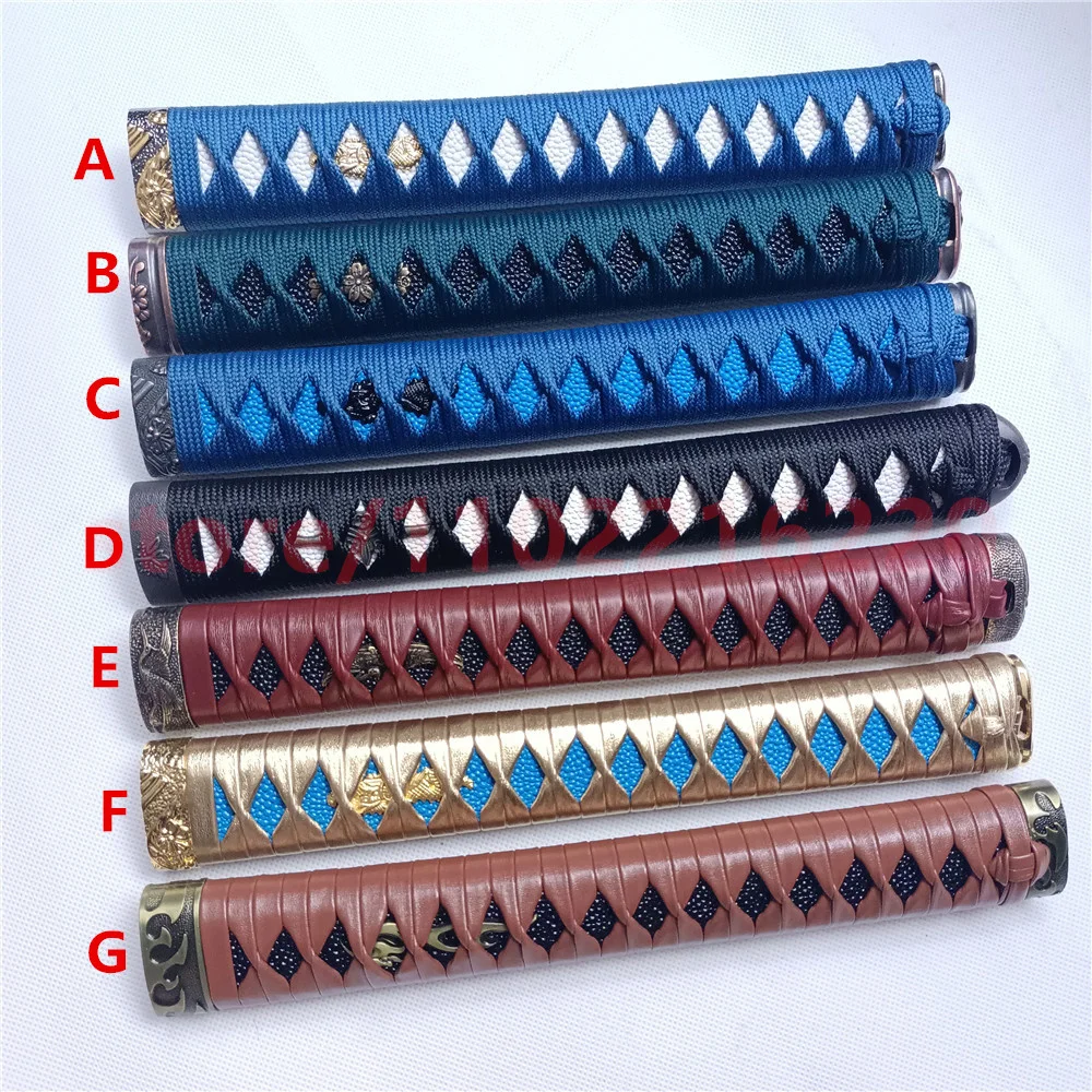 26cm Tsuka Handle Alloy Fuchi Kashira Menuki For Japanese Real Japan Samurai Katana Sword Fittings Parts Very Good