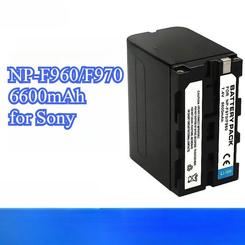 6600 mAh Ersatzakku für Sony NP-F960 NP-F970 Li-Ionen-Kamerakku mit hoher Kapazität für Sony Camcorder