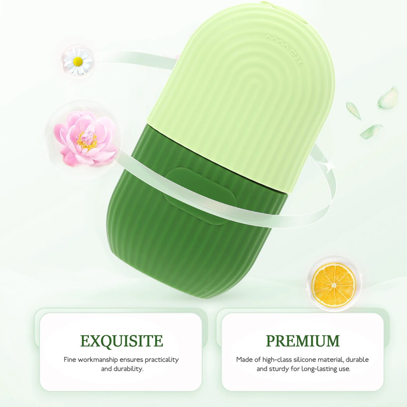 Ice Face Roller Silicone Mold Reusable Facial Massager Roller Portable Skin Care Tool for Face Eye Massage and Beauty Care